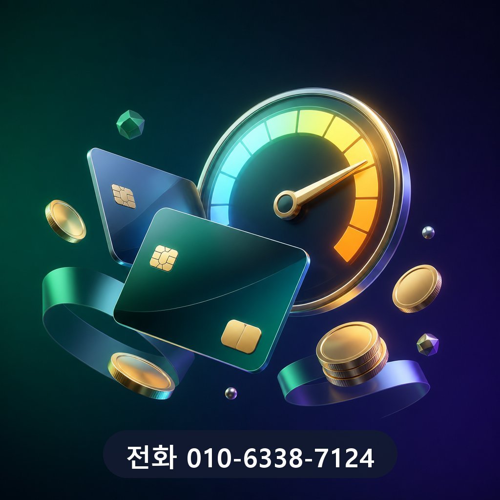 신용카드 한도 대출 대표 이미지 · 문의 010-6338-7124
